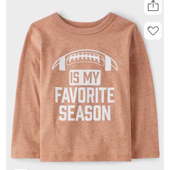 The Children’s Place Football is My Favorite Season Long Sleeve Shirt 3T - Picture 1 of 4